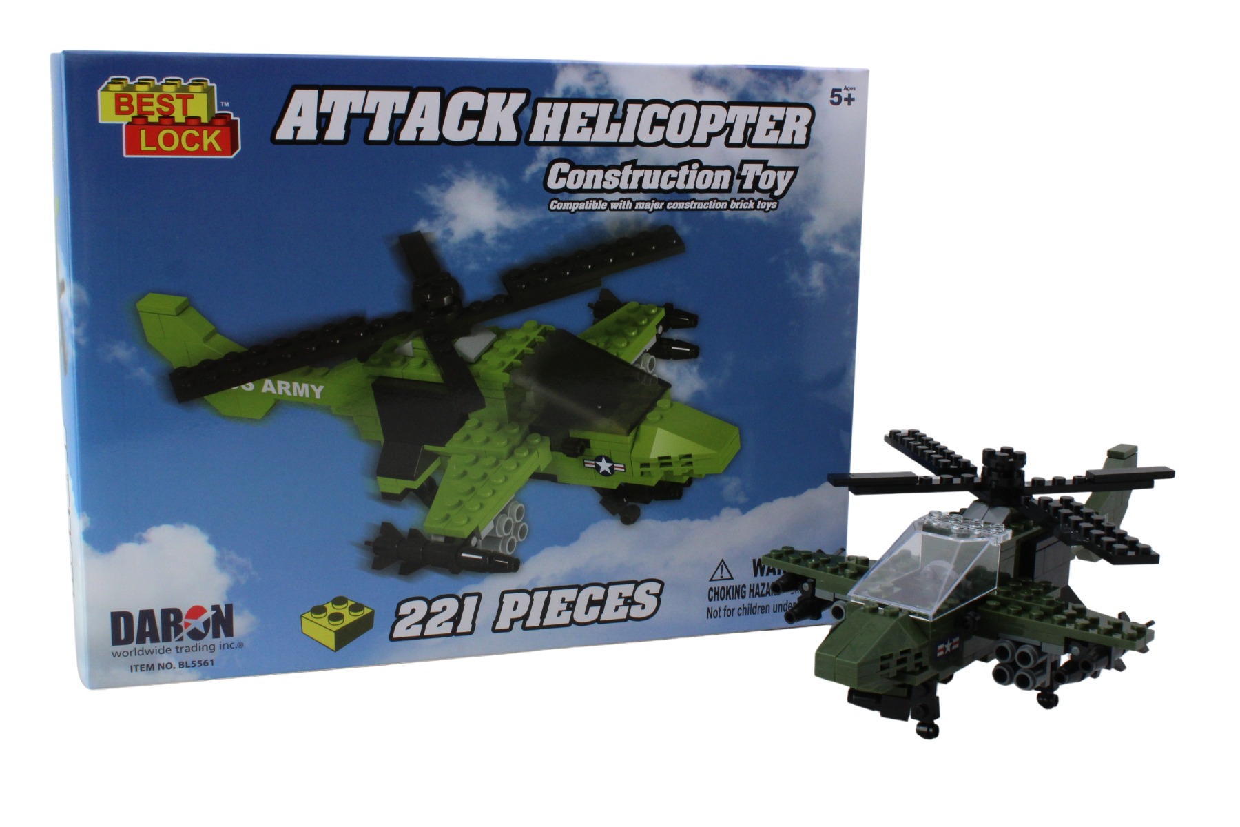 BL5561 - "attack Helicopter 221 Piece Construction Toy"