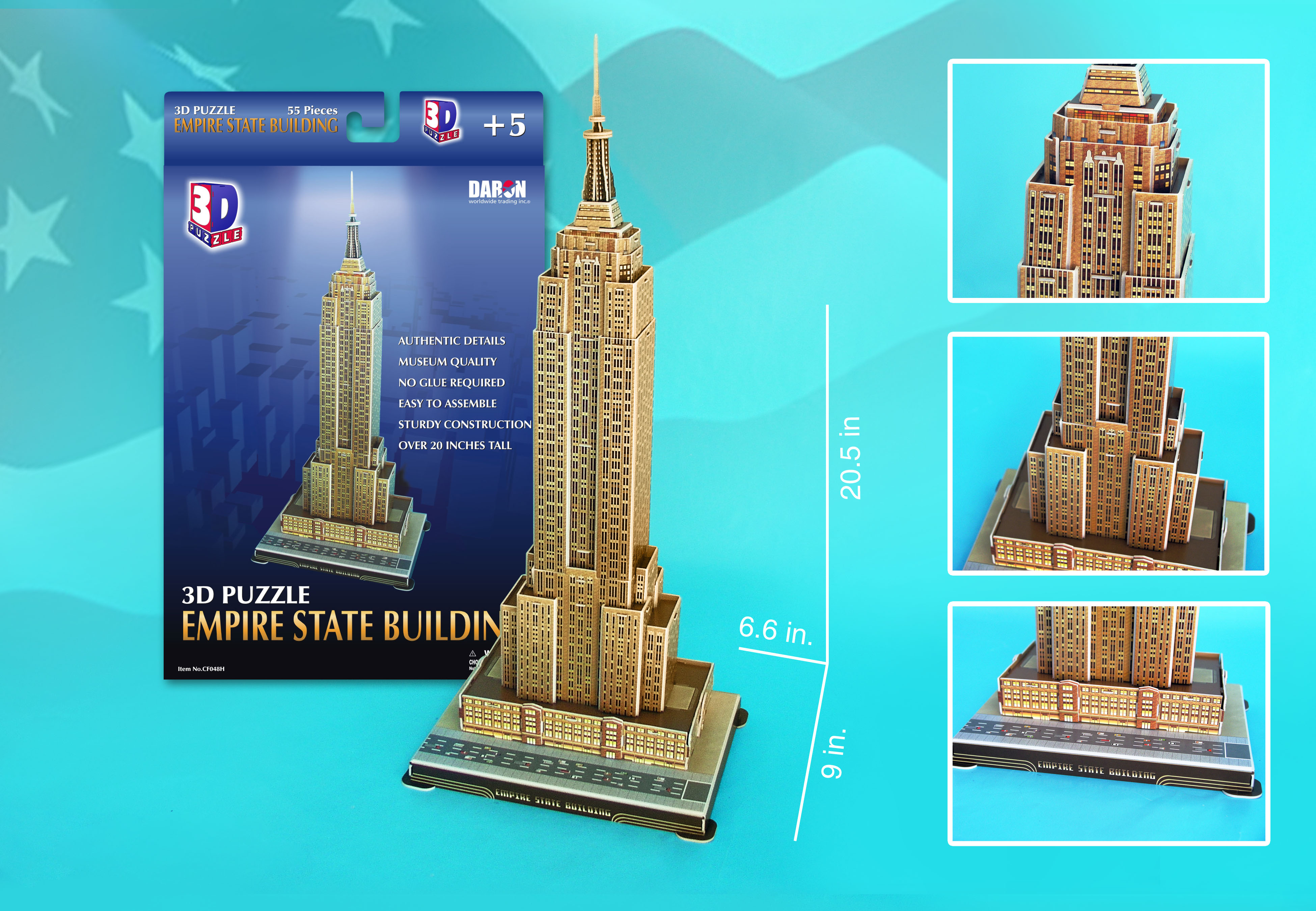 CF048H - "empire State Building 3d Puzzle 55 Pieces"