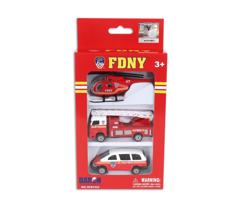 FDNY 3 Piece Vehicle Set Toys