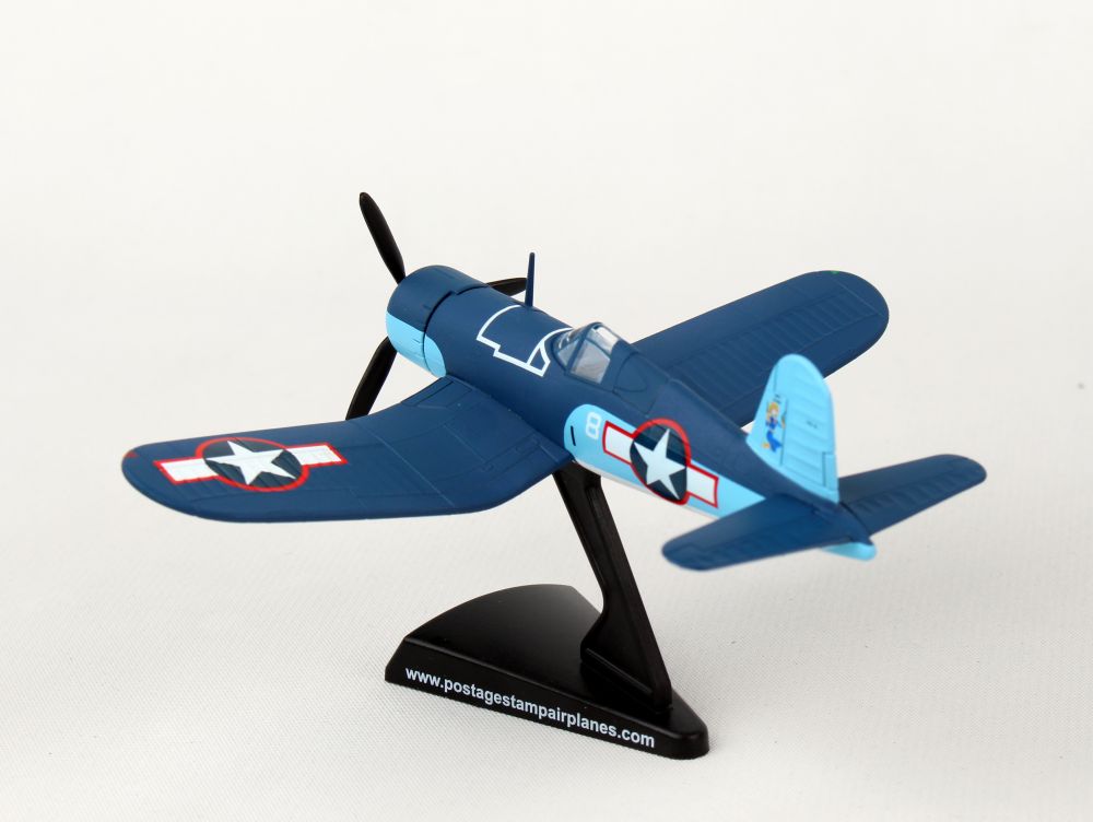 Details about   PS5356-4 Postage Stamp Planes F4U Corsair 1/100 Model White 167 USN VF-84 Wolf 