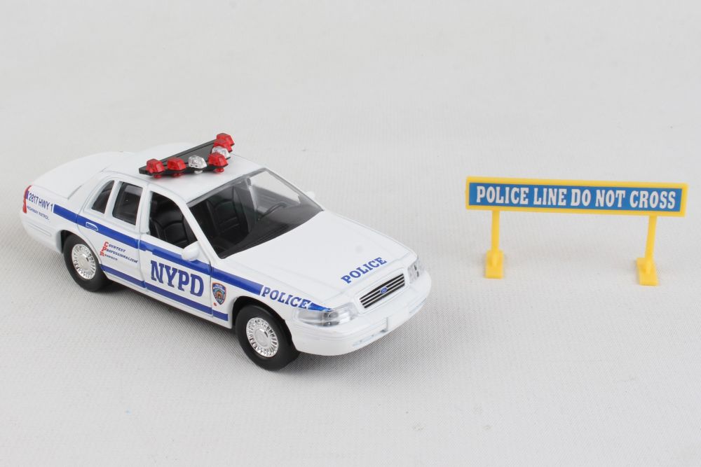 5" L New Toy NYPD Police Car Chubby Champs Pull Back Action Blue Black 