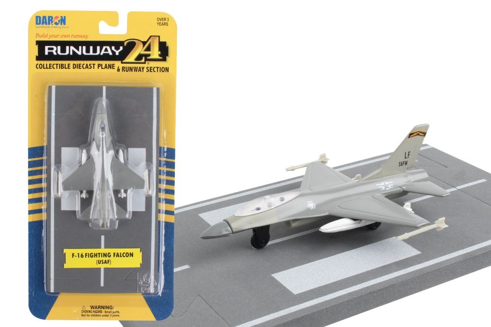 Details about   Runway 24 F-16 Fighting Falcon Collectable Diecast Toy Aircraft & Runway Section 