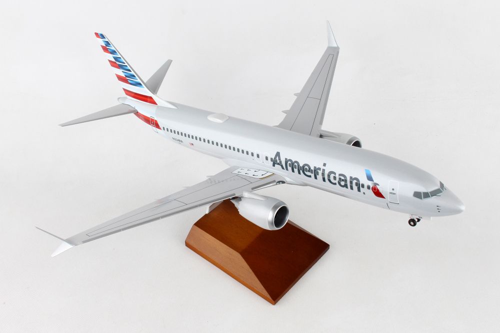 Daron American A321neo 1/100 w/Wood Stand & Gear SkyMarks Supreme 