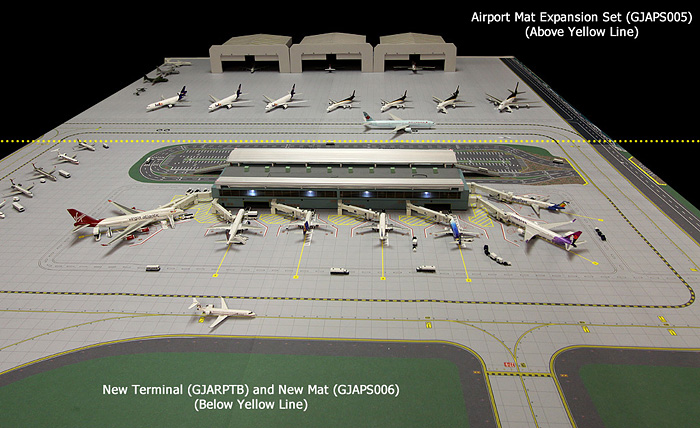 GJAPS006 - "gemini 2 Piece Airport Matt Set new Version 1/200 On Bac" from Gemini Jets